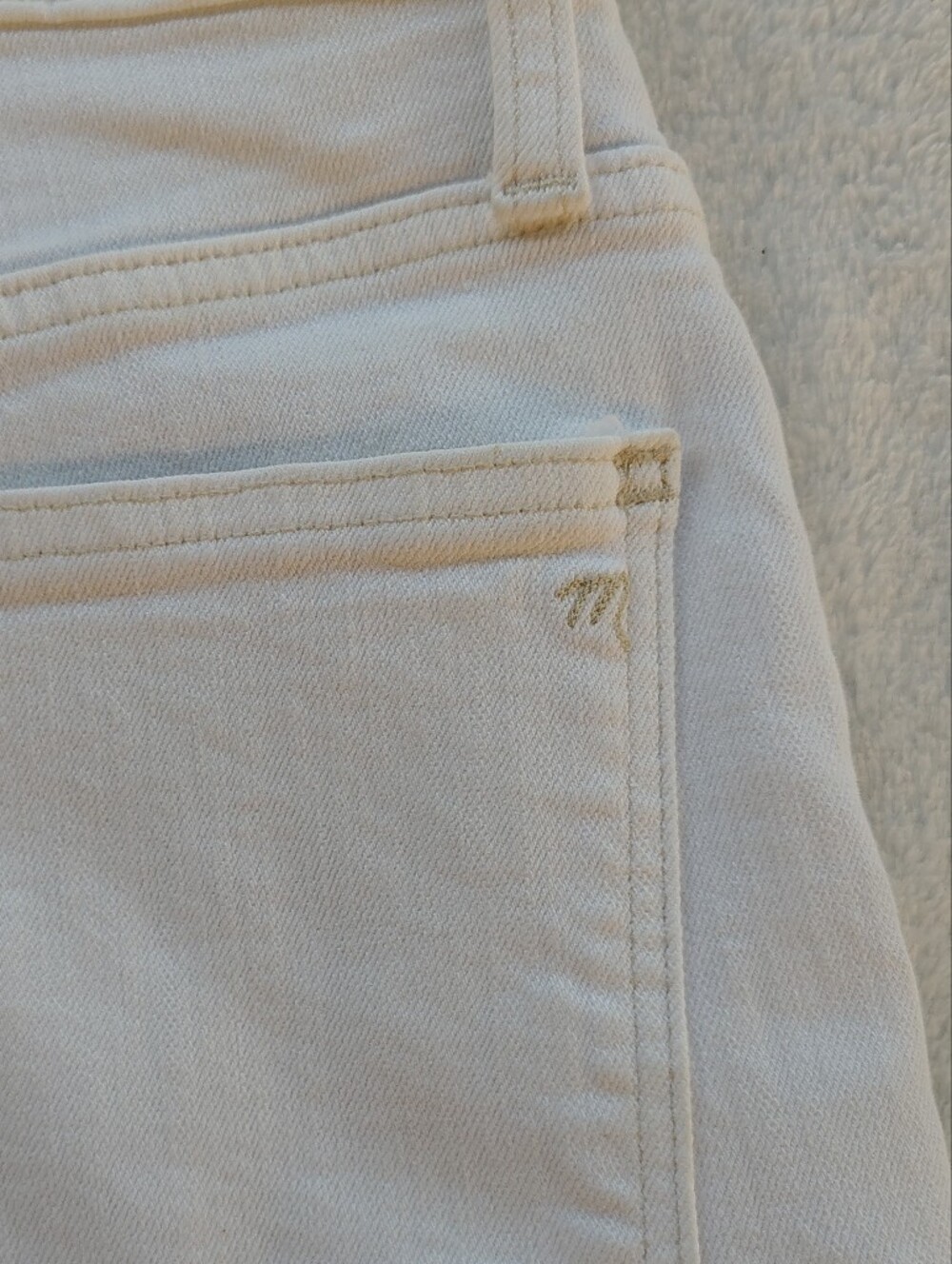 Madewell Cream Classis Straight-Leg Jeans - Picture 9 of 16
